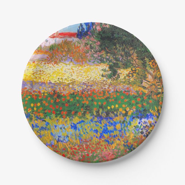 Assiettes En Carton Vincent Van Gogh Flower Garden (Devant)