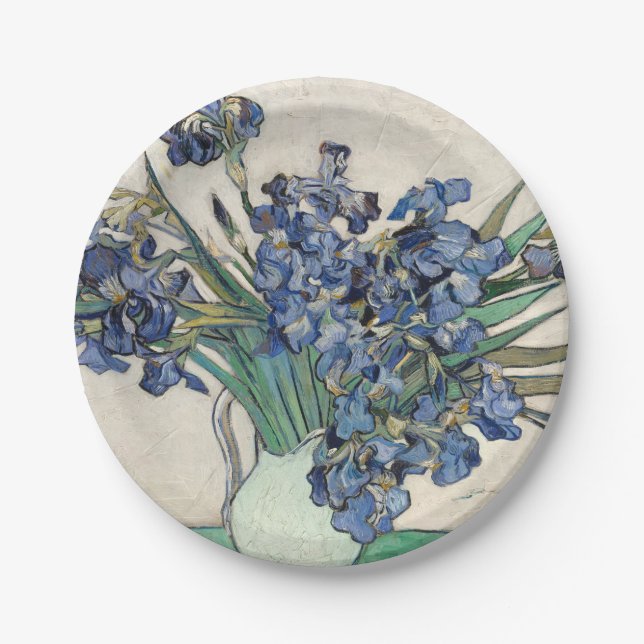 Assiettes En Carton Vincent Van Gogh - Irises (Devant)