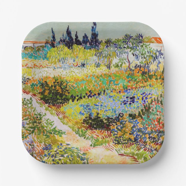 Assiettes En Carton Vincent van Gogh - Jardin à Arles (Recto)