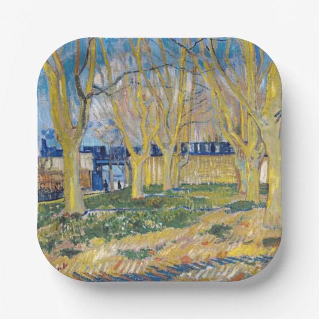 Assiettes En Carton Vincent van Gogh - Le Train Bleu (Recto)