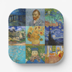 Assiettes En Carton Vincent Van Gogh - Masterpieces Patchwork