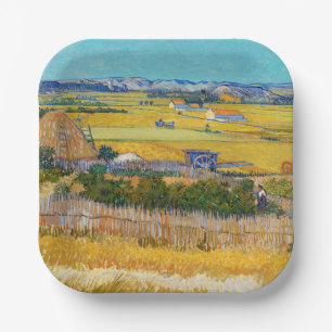Assiettes En Carton Vincent van Gogh - Récolte à La Crau