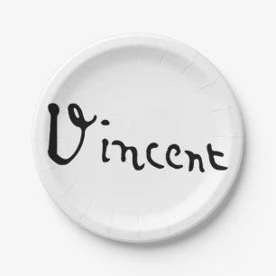 Assiettes En Carton Vincent Van Gogh Signature