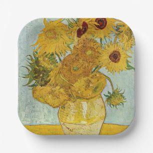 Assiettes En Carton Vincent Van Gogh - Vase avec douze tournesols