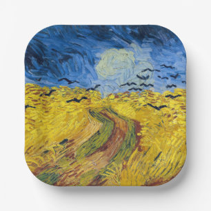Assiettes En Carton Vincent van Gogh - Wheatfield with Crows