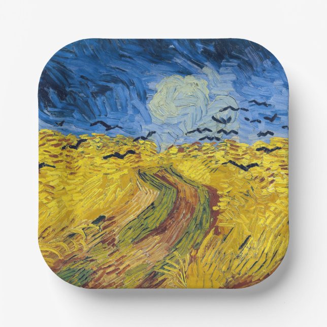 Assiettes En Carton Vincent van Gogh - Wheatfield with Crows (Recto)