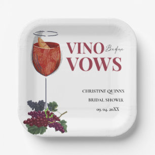 Assiettes En Carton VinobeBefore vows WIne Dégustation douche nuptiale