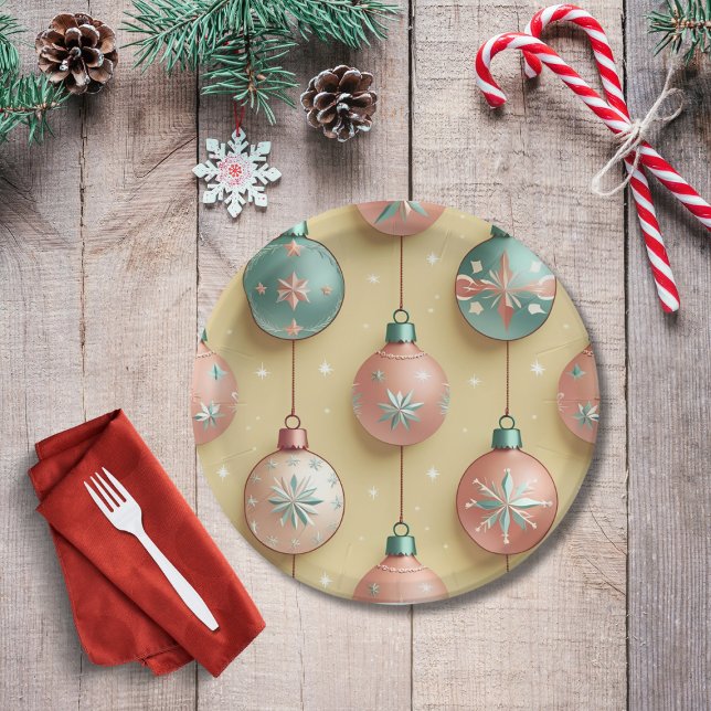 Assiettes En Carton Vintage Noël Ornements Vacances (Créateur téléchargé)