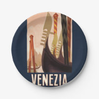 Vintage Venice Italie Gondola Travel
