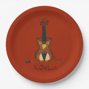 Assiettes En Carton Violon drôle mou