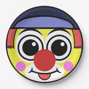 Assiettes En Carton Visage de clown