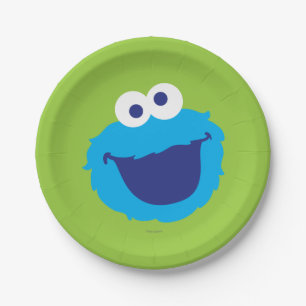 Assiettes En Carton Visage du monstre de cookies