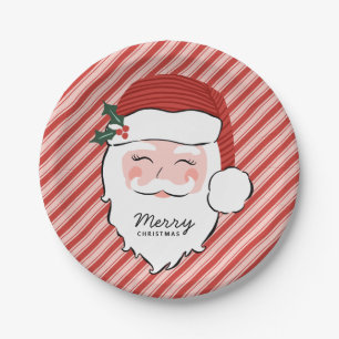 Assiettes En Carton Visage Père Noël joyeux Joyeux Noël