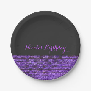 Assiettes En Carton Vitrages modernes violets et gris : une soirée chi