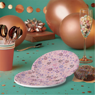 Assiettes En Carton vitre rose