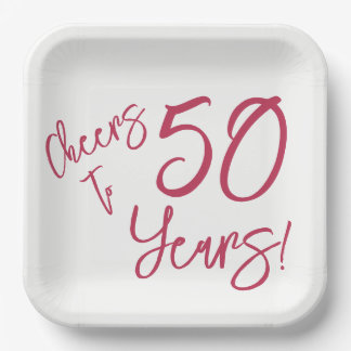 Assiettes En Carton Viva Magenta encourage à 50 ans