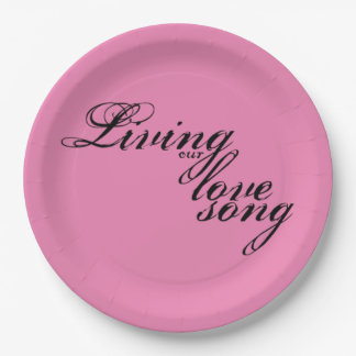 Assiettes En Carton Vivre notre chanson d'amour