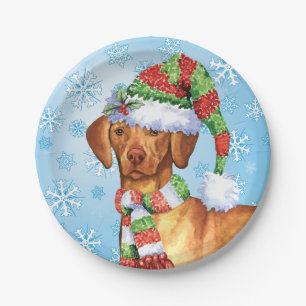 Assiettes En Carton Vizsla de Noël