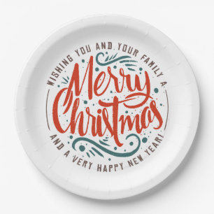 Assiettes En Carton Voeux de Noël