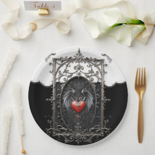 Assiettes En Carton Vœux éternels sous les ailes de minuit.