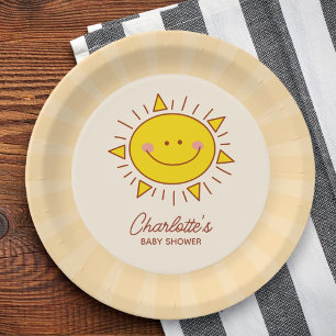 Assiettes En Carton Voici Le Baby shower Garçon Son Little Sunshine