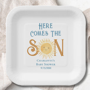 Assiettes En Carton Voici Le Baby shower Son Sunshine