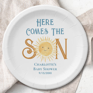 Assiettes En Carton Voici Le Baby shower Son Sunshine
