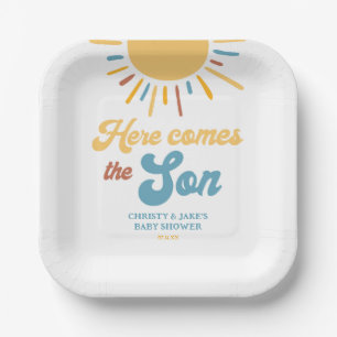 Assiettes En Carton Voici Le Fils Baby shower Faveurs