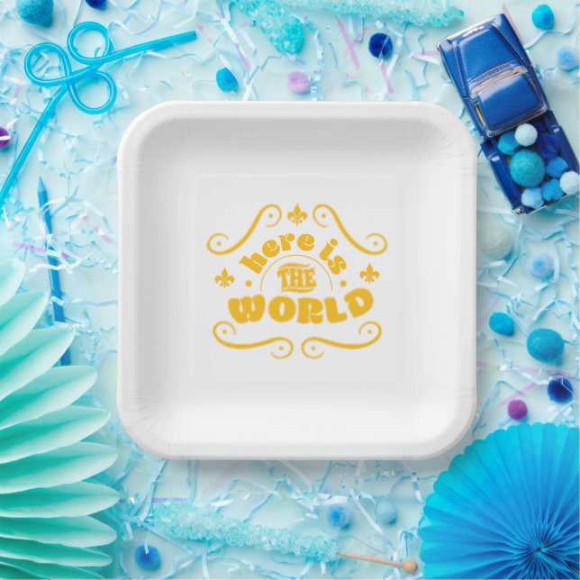 Assiettes En Carton Voici le monde (Fête)