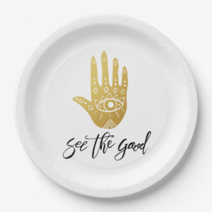 Assiettes En Carton Voir le Good Hamsa