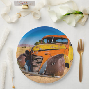 Assiettes En Carton Voiture ancienne et abandonnée à Solitaire, Namibi