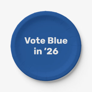 Assiettes En Carton Vote Blue en 2026
