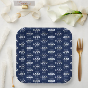 Assiettes En Carton Votre Motif de répétition de logo ou d'image   Ble