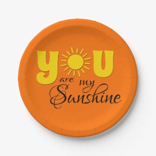 Assiettes En Carton Vous êtes mon soleil