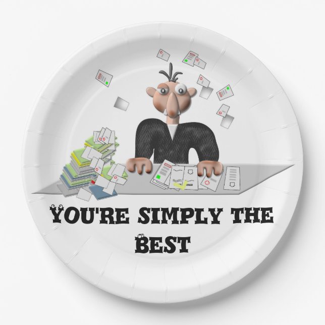 Assiettes En Carton Vous êtes simplement le meilleur texte personnalis (Devant)