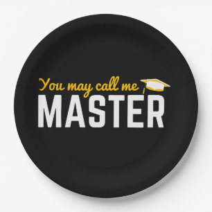 Assiettes En Carton Vous Pouvez M'Appeler Master 2025 Masters Diplôme