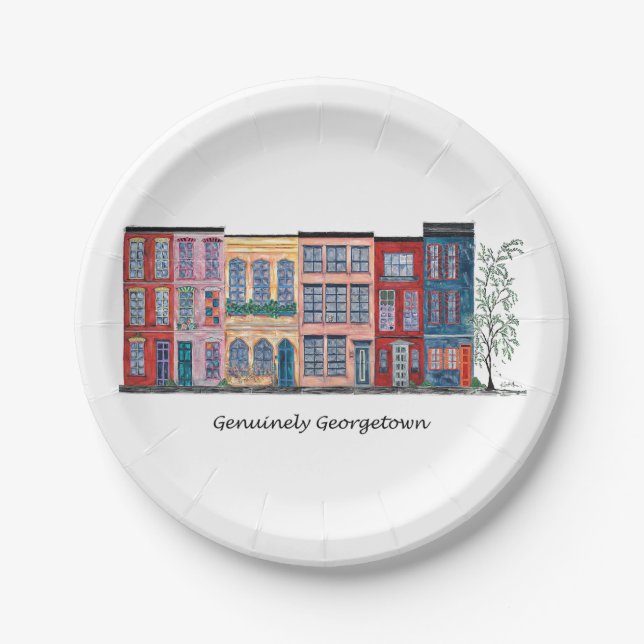 Assiettes En Carton Vraiment Georgetown (Devant)
