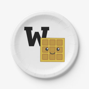 Assiettes En Carton W est pour Waffle