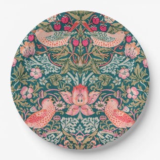 Assiettes En Carton W Morris Pink Strawberry Thief