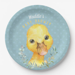Assiettes En Carton Waddle McQuackers Cute Duck Plate - Baby shower