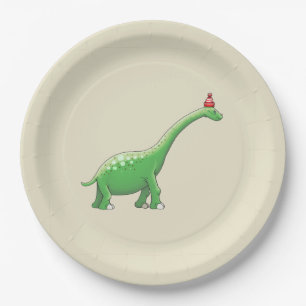 Assiettes En Carton Walter le Dinosaure