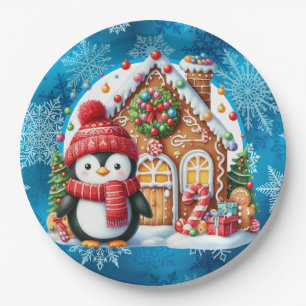 Assiettes En Carton Warm Winter Wings Penguin