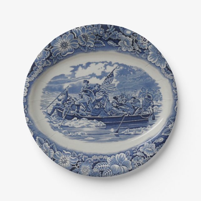 Assiettes En Carton Washington croisant le Delaware une La Wedgwood (Devant)