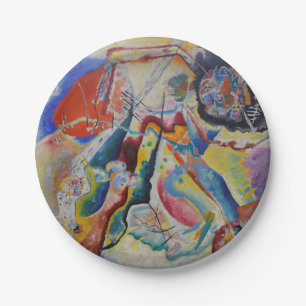 Assiettes En Carton Wassily Kandinsky Rouge tache classique Art Abstra