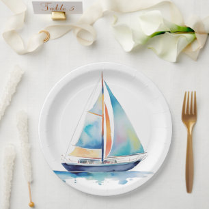 Assiettes En Carton Watercolor