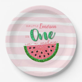 Assiettes En Carton Watermelon, un dans une plaque papier d'invitation
