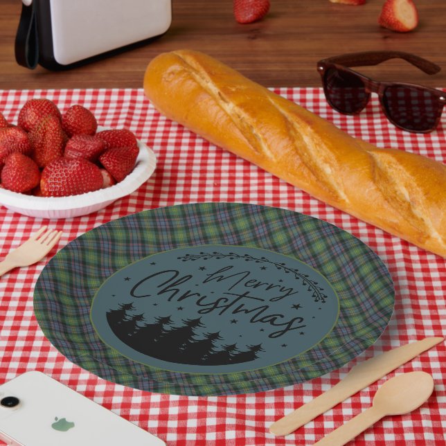 Assiettes En Carton Watson Ancient Scottish Clan Tartan Christmas (Pique-nique)
