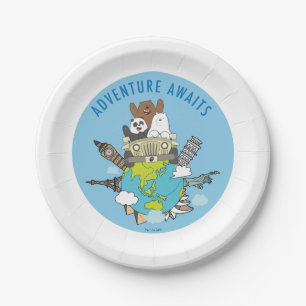 Assiettes En Carton We Bare Bears - Adventure Await