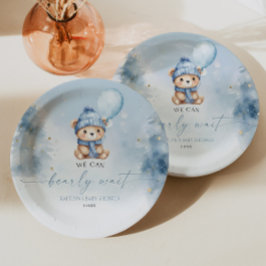 Assiettes En Carton We Can Bearly Wait Winter Teddy Bear Baby Shower
