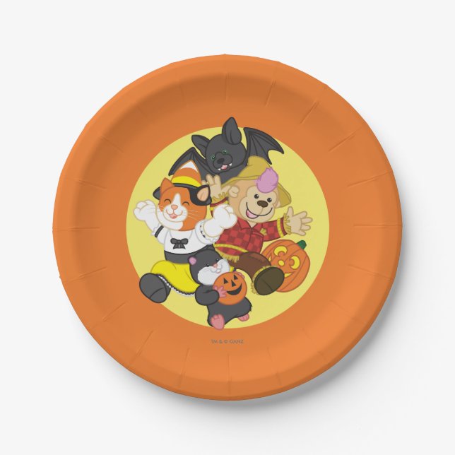 Assiettes En Carton Webkinz Halloween choie la lune (Devant)